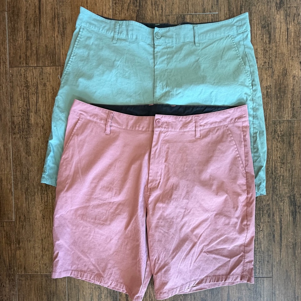 Men’s Marsh Wear shorts light blue and mauve pink color size 38